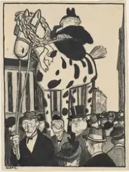 Høyt til hest [Tegning]