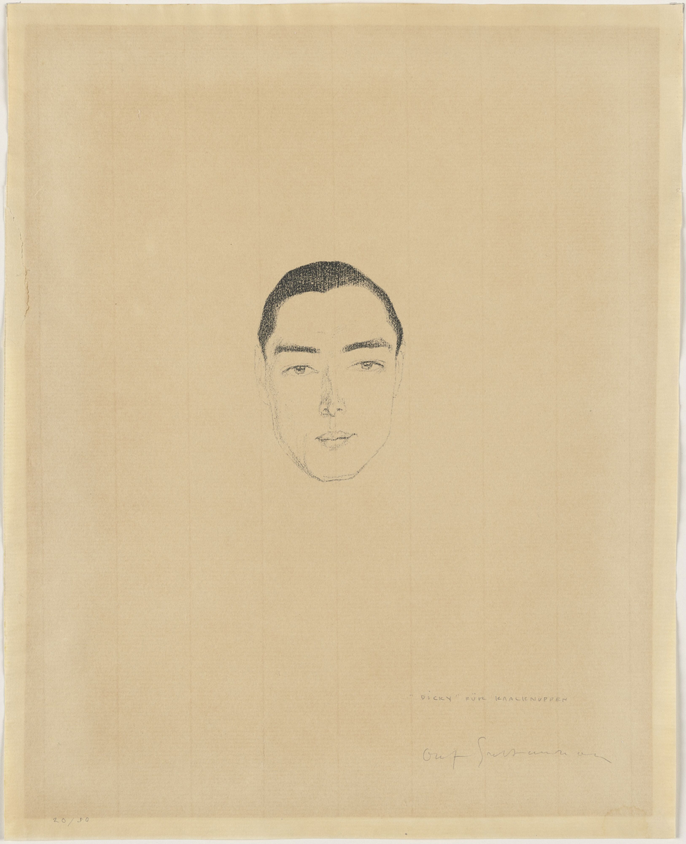 Portrett en face [Grafikk]