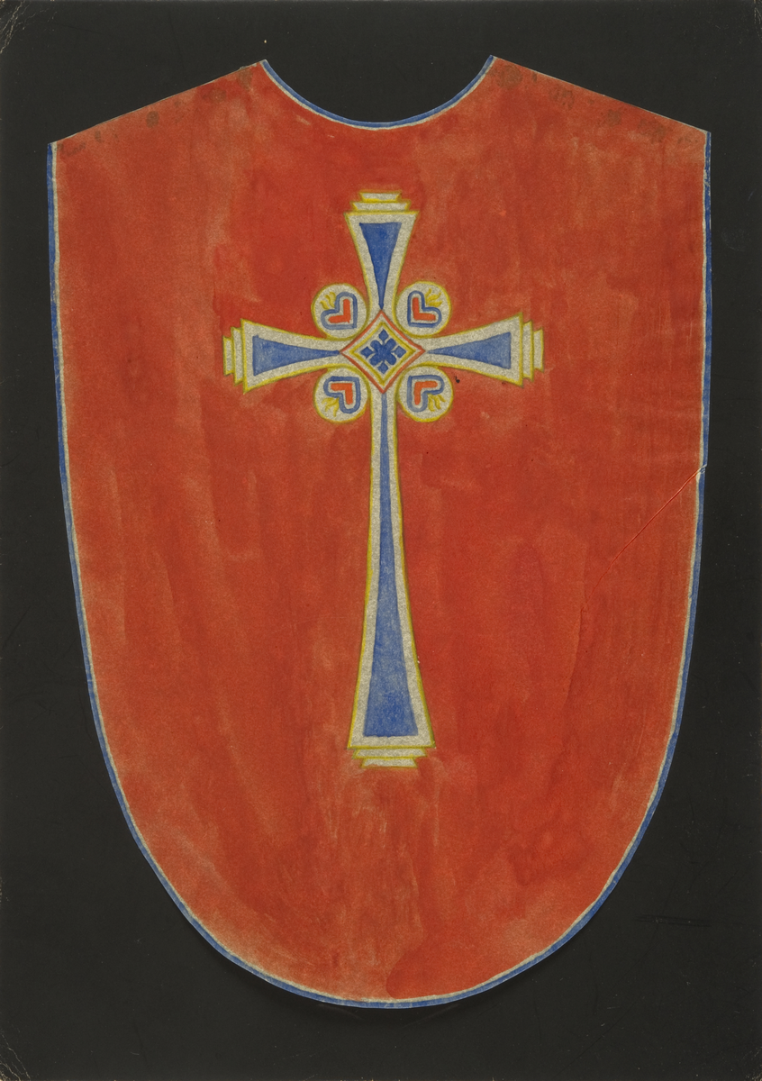 Messehagel. Skisse fra Den norske husflidsforenings mønstersamling. Kunstner Else Poulsson. Mønster nr. 148.