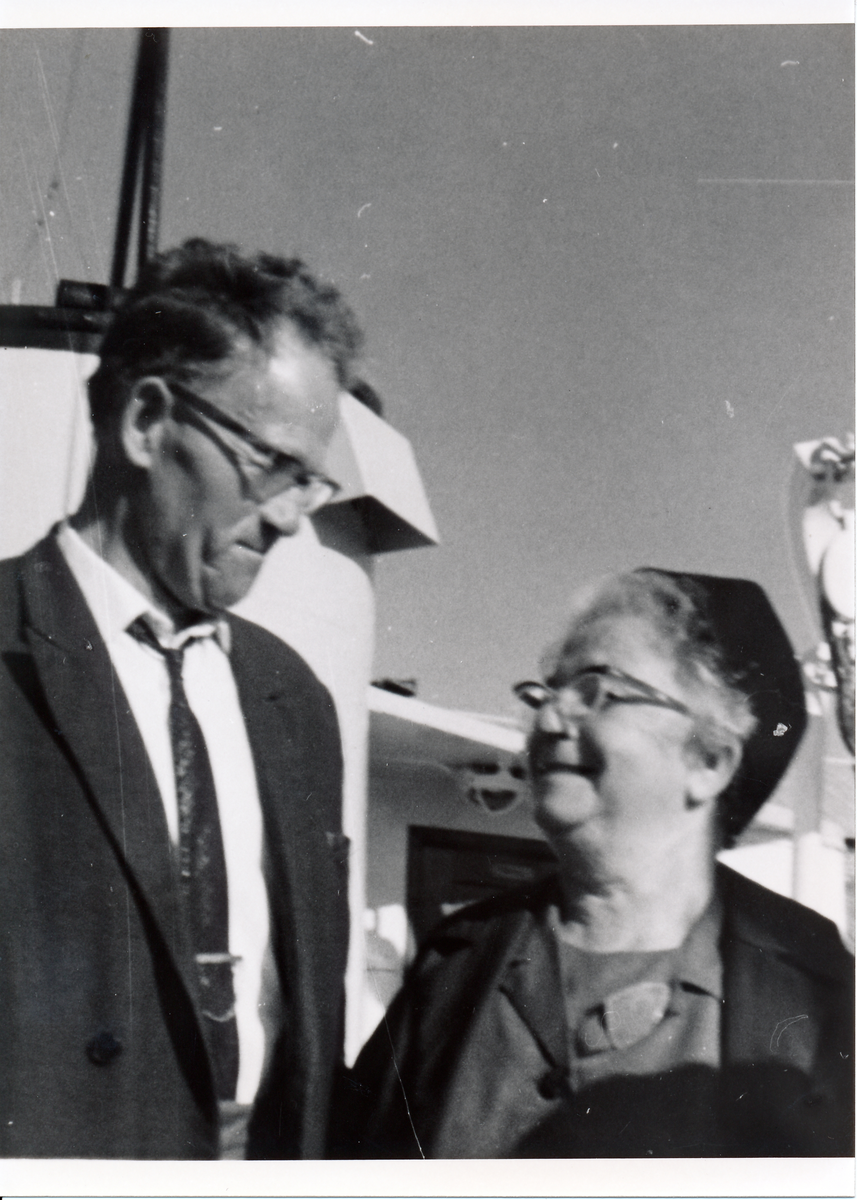 Karl og Kristine Fossmo på båttur i 1968.