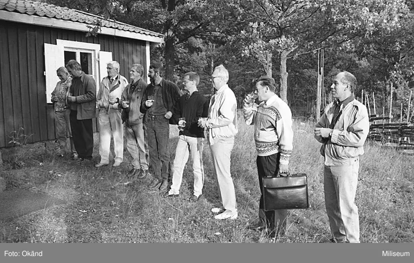 Från vänster: okänd; Kenneth Breistål; Börje Karlsson; okänd; okänd; Tomas Svensson; Kenneth Jägsander; Ulf Thiberg och Magnus Ragnarsson.