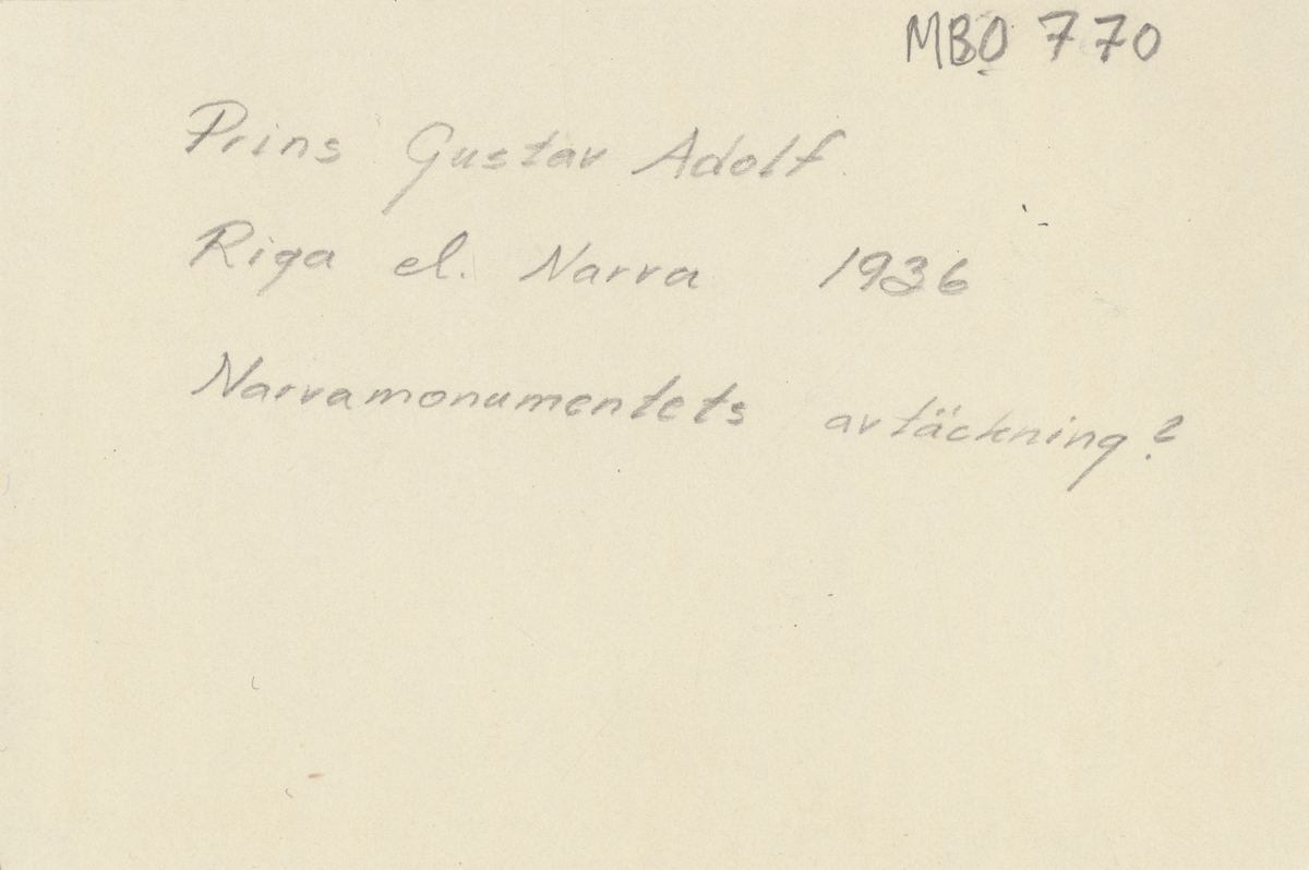 Prins Gustaf Adolf på utlandsbesök