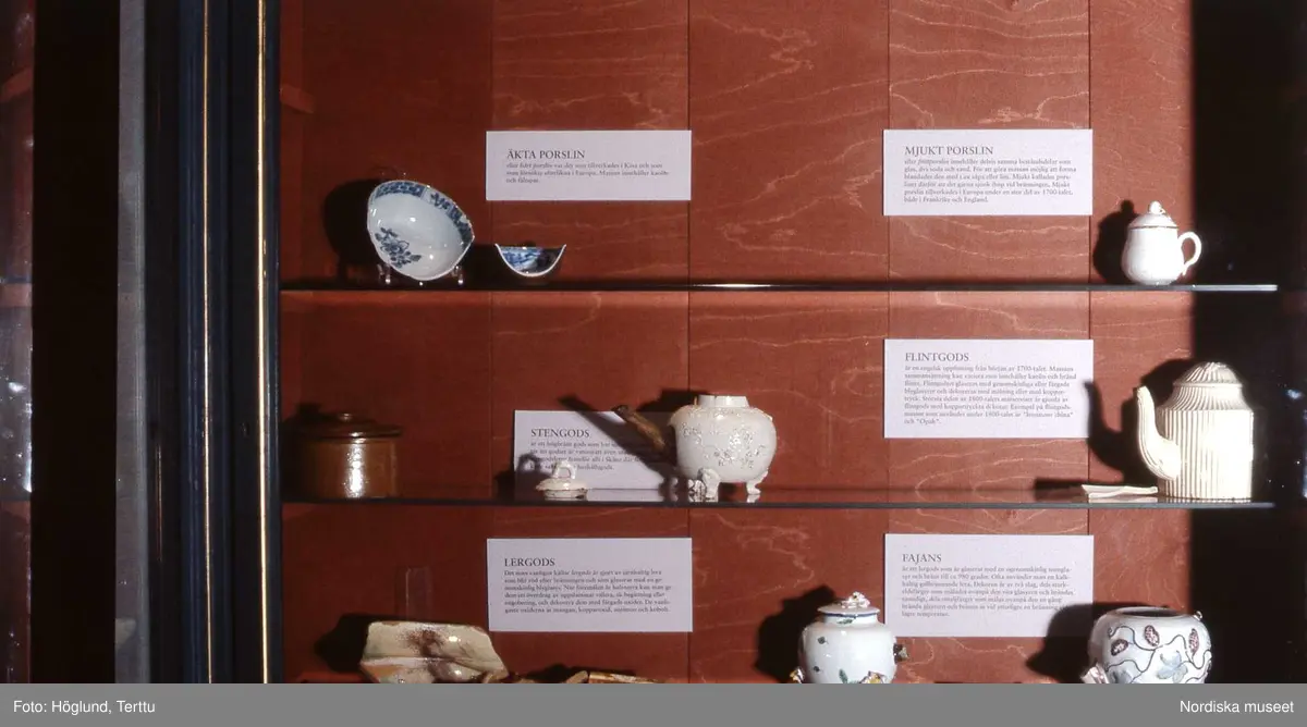 Dokumentation av utställningen Tedags vid Nordiska museet 7/10 1994 – 26/3 1995 .