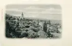Vykort föreställande vy över Gränna; från torget och söderut.
