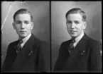 Porträtt. Rune Gustafsson, Kolbäck.
Ur Gustaf Åhmans samling.
