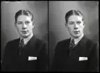 Porträtt. Åke Gustafsson, Gränby.
Ur Gustaf Åhmans samling.