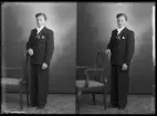 Porträtt. Rune Larsson, Vänsta, Kolbäck.
Ur Gustaf Åhmans samling.