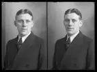Mansporträtt, Tore Andersson, Mölntorp, Kolbäck.
Ur Gustaf Åhmans samling.