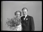 Brudpar, Bertil Konradsson, Karlsborg Näs Hallstahammar.
Ur Gustaf Åhmans samling.