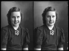 Porträtt. Ingeborg Andersson, Vänsta, Kolbäck.
Ur Gustaf Åhmans samling.