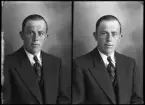 Mansporträtt. Evald Öberg, Vänsta.
Ur Gustaf Åhmans samling.