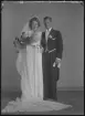 Bröllopsporträtt, brudpar. Egon Gustafsson. Ur Gustaf Åhmans samling.