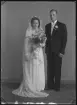 Bröllopsporträtt, brudpar. Sten Hammarström. Ur Gustaf Åhmans samling.