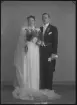 Bröllopsporträtt, brudpar. Lennart Rippert. Ur Gustaf Åhmans samling.