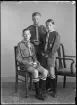 Grupporträtt, tre scouter. Larsson - Lindkvist - Zetterström.
Ur Gustaf Åhmans samling.