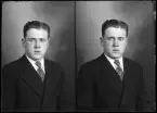 Mansporträtt. Allan Gillberg, Vänsta, Kolbäck.
Ur Gustaf Åhmans samling.