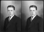 Mansporträtt. Allan Gillberg, Vänsta, Kolbäck.
Ur Gustaf Åhmans samling.