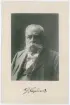 Porträtt på första stadsläkare Gustaf Constans Leonard Engstrand, Jönköping. Född i Tidersrum i Östergötland år 1836 och död i Jönköping år 1902.