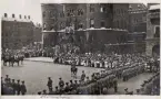 Beredskap 1914-18.
Inspektion av landstormsförband efter mobiliseringen den 1/8 1914. 
Uppställning framför rådhuset i Helsingborg, 23/8 1914.