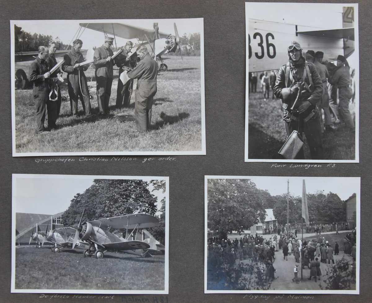 Fotoalbum, Nils Olof Sefeldt, född Svensson.

Fotolbum och 1 löst albumblad från Olle Svenssons utbildning och tjänst i svenska flygvapnet, 1934-1936. Därtill en del privata bilder.

Totalt 200 bilder.