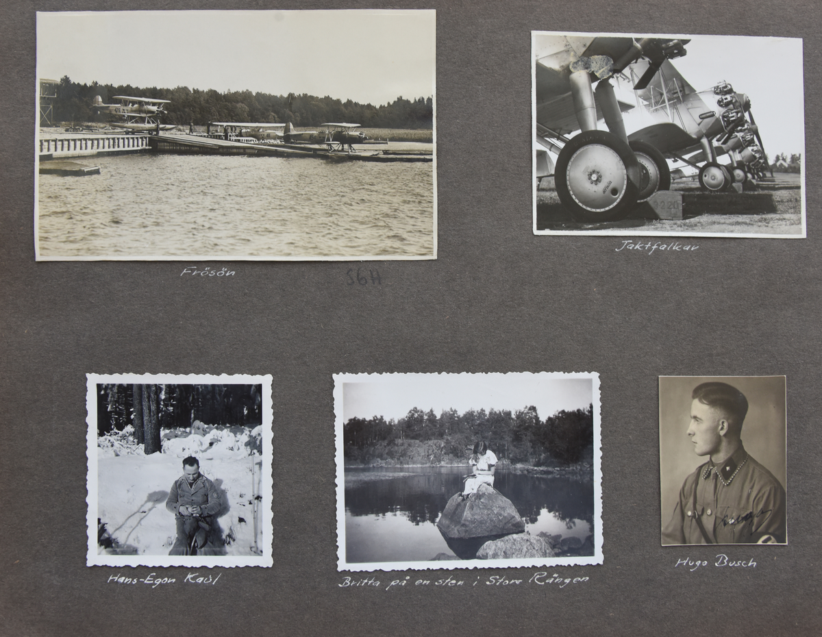 Fotoalbum, Nils Olof Sefeldt, född Svensson.

Fotolbum och 1 löst albumblad från Olle Svenssons utbildning och tjänst i svenska flygvapnet, 1934-1936. Därtill en del privata bilder.

Totalt 200 bilder.