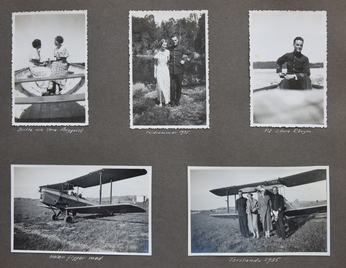 Fotoalbum, Nils Olof Sefeldt, född Svensson.

Fotolbum och 1 löst albumblad från Olle Svenssons utbildning och tjänst i svenska flygvapnet, 1934-1936. Därtill en del privata bilder.

Totalt 200 bilder.
