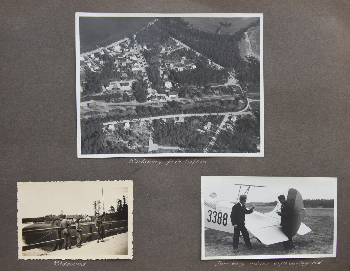Fotoalbum, Nils Olof Sefeldt, född Svensson.

Fotolbum och 1 löst albumblad från Olle Svenssons utbildning och tjänst i svenska flygvapnet, 1934-1936. Därtill en del privata bilder.

Totalt 200 bilder.