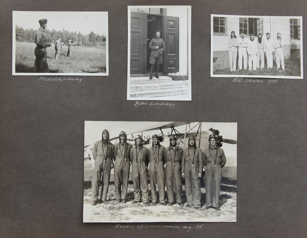 Fotoalbum, Nils Olof Sefeldt, född Svensson.

Fotolbum och 1 löst albumblad från Olle Svenssons utbildning och tjänst i svenska flygvapnet, 1934-1936. Därtill en del privata bilder.

Totalt 200 bilder.