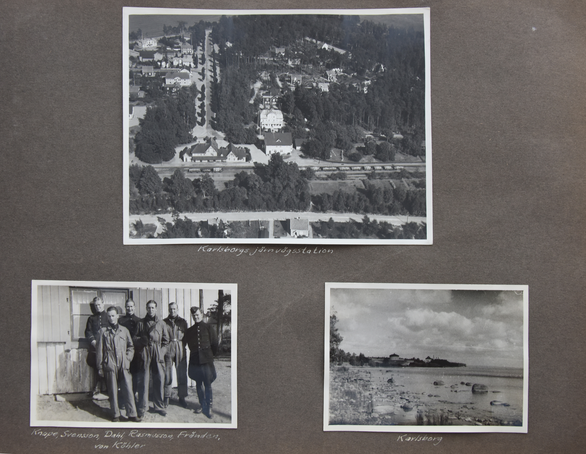 Fotoalbum, Nils Olof Sefeldt, född Svensson.

Fotolbum och 1 löst albumblad från Olle Svenssons utbildning och tjänst i svenska flygvapnet, 1934-1936. Därtill en del privata bilder.

Totalt 200 bilder.