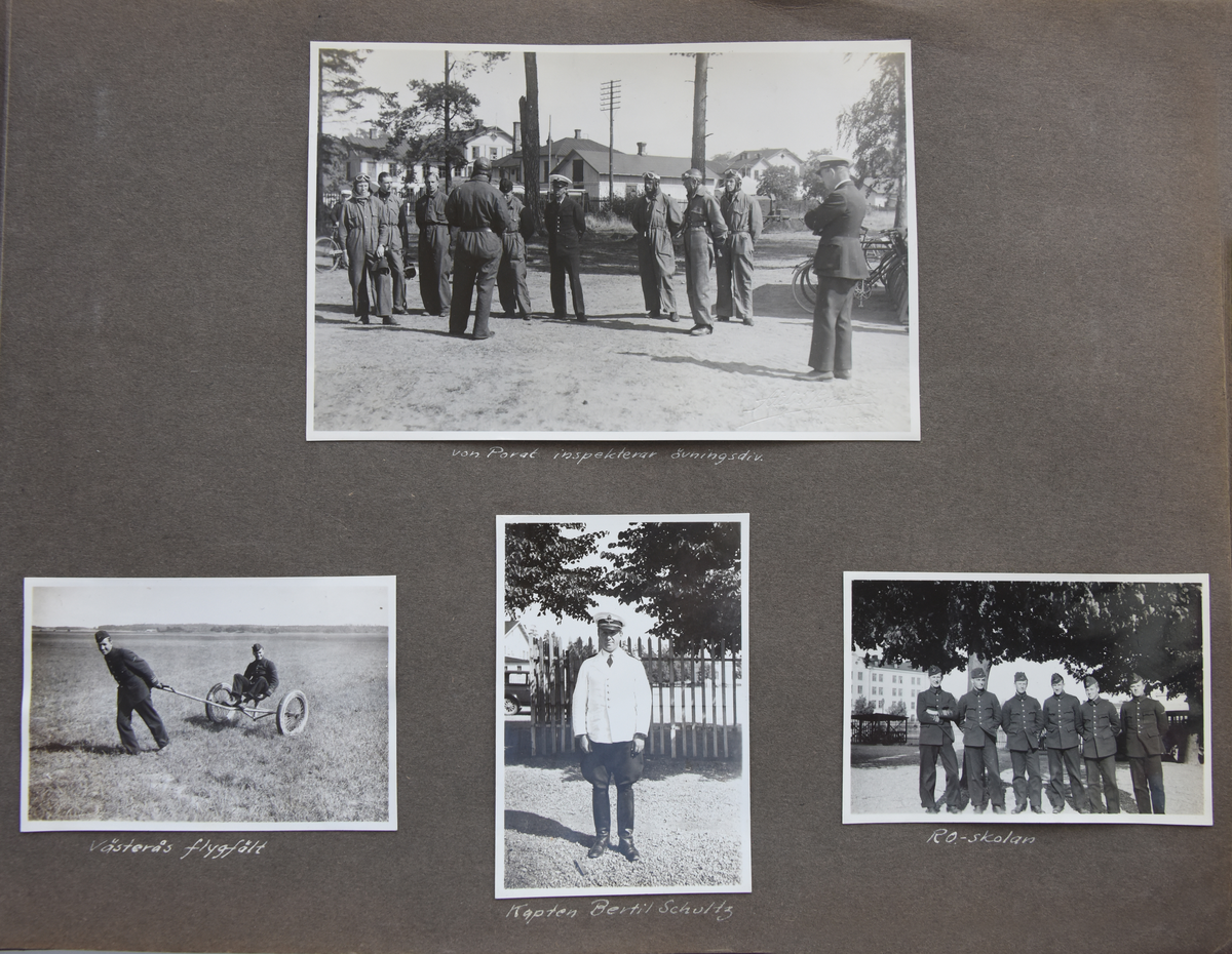 Fotoalbum, Nils Olof Sefeldt, född Svensson.

Fotolbum och 1 löst albumblad från Olle Svenssons utbildning och tjänst i svenska flygvapnet, 1934-1936. Därtill en del privata bilder.

Totalt 200 bilder.