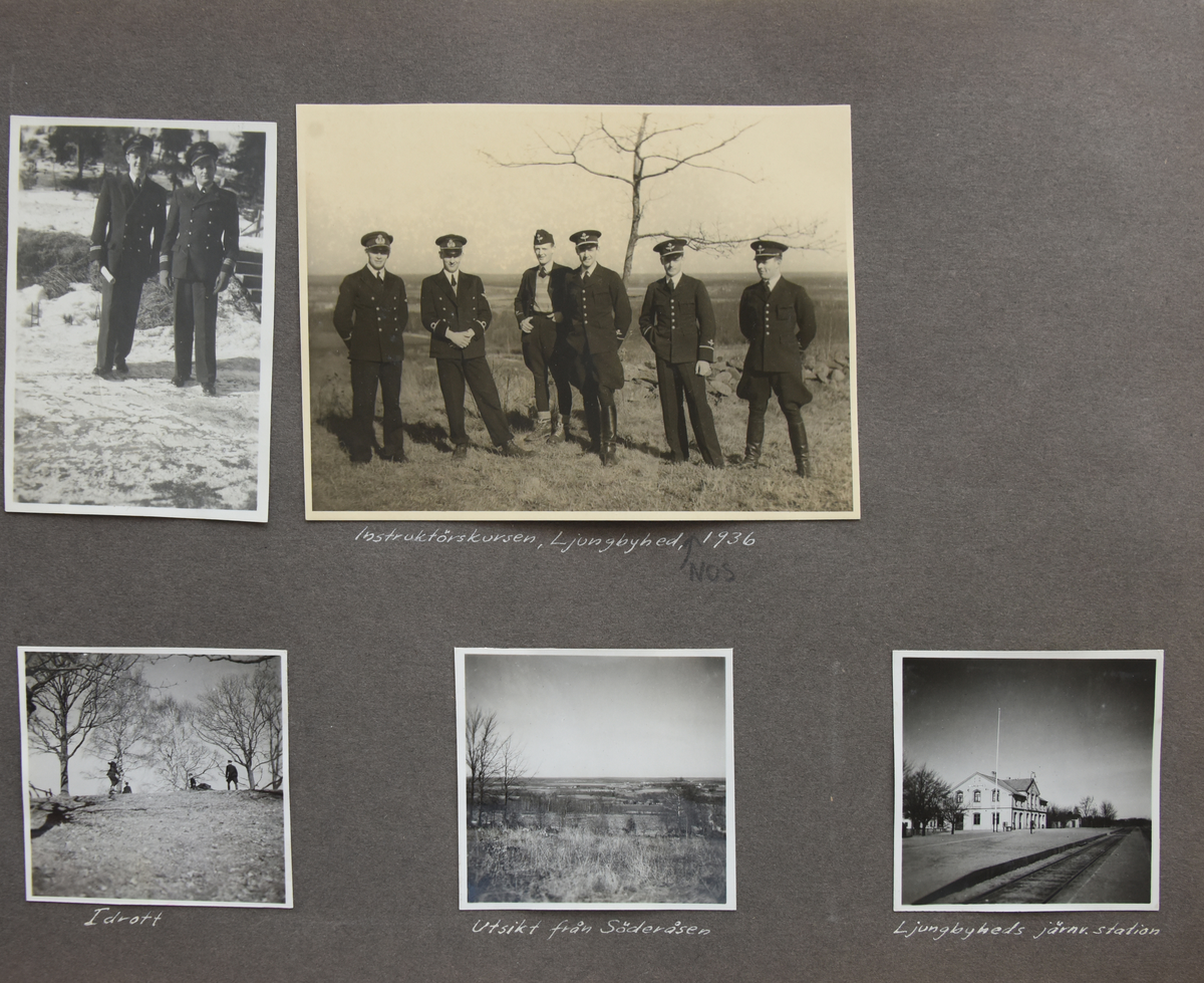 Fotoalbum, Nils Olof Sefeldt, född Svensson.

Fotolbum och 1 löst albumblad från Olle Svenssons utbildning och tjänst i svenska flygvapnet, 1934-1936. Därtill en del privata bilder.

Totalt 200 bilder.
