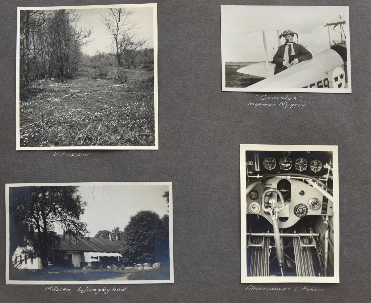 Fotoalbum, Nils Olof Sefeldt, född Svensson.

Fotolbum och 1 löst albumblad från Olle Svenssons utbildning och tjänst i svenska flygvapnet, 1934-1936. Därtill en del privata bilder.

Totalt 200 bilder.