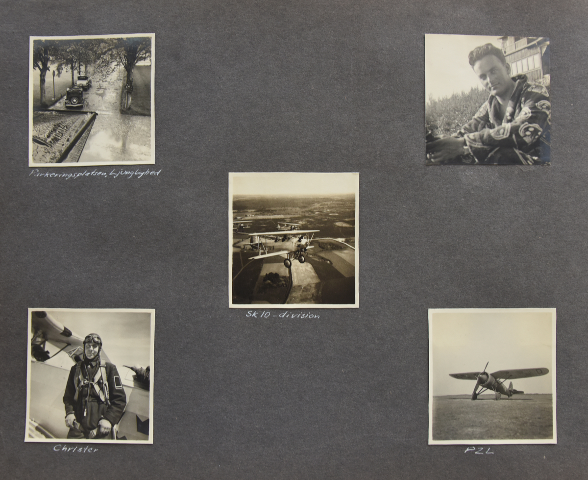 Fotoalbum, Nils Olof Sefeldt, född Svensson.

Fotolbum och 1 löst albumblad från Olle Svenssons utbildning och tjänst i svenska flygvapnet, 1934-1936. Därtill en del privata bilder.

Totalt 200 bilder.