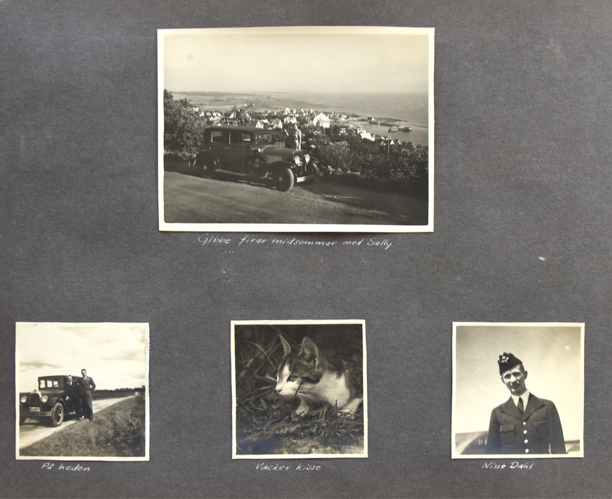 Fotoalbum, Nils Olof Sefeldt, född Svensson.

Fotolbum och 1 löst albumblad från Olle Svenssons utbildning och tjänst i svenska flygvapnet, 1934-1936. Därtill en del privata bilder.

Totalt 200 bilder.