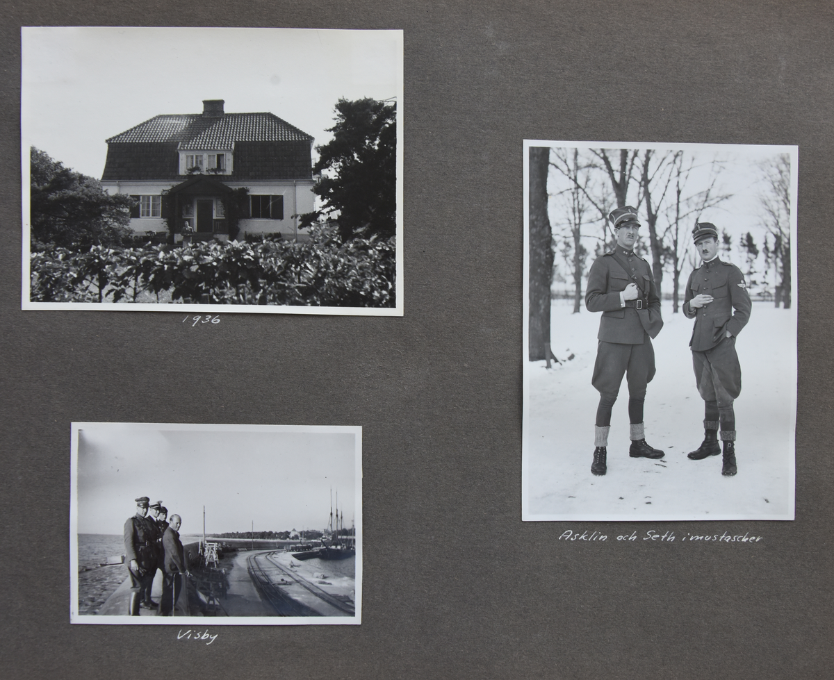 Fotoalbum, Nils Olof Sefeldt, född Svensson.

Fotolbum och 1 löst albumblad från Olle Svenssons utbildning och tjänst i svenska flygvapnet, 1934-1936. Därtill en del privata bilder.

Totalt 200 bilder.