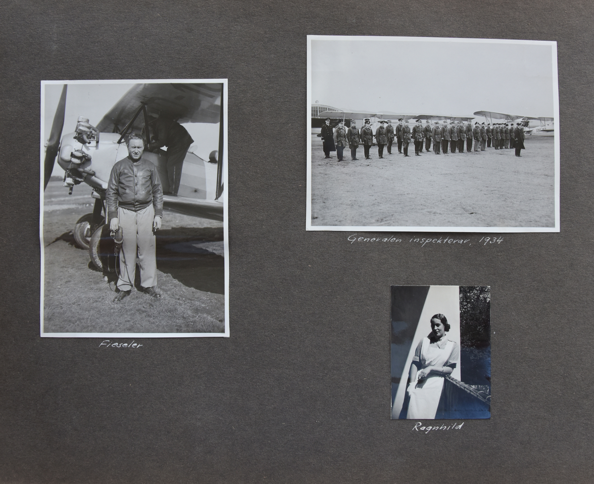 Fotoalbum, Nils Olof Sefeldt, född Svensson.

Fotolbum och 1 löst albumblad från Olle Svenssons utbildning och tjänst i svenska flygvapnet, 1934-1936. Därtill en del privata bilder.

Totalt 200 bilder.