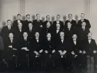 Växjö Polisförenings 25-årsjubileum, 1929.
Gruppfoto vid middagen på stadshuset.