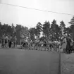 SM i gång på Värendsvallen, 1943. 
Starten för 25 km.