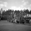 SM i gång på Värendsvallen, 1943. 
Målgång i gång, 10 km för juniorer.