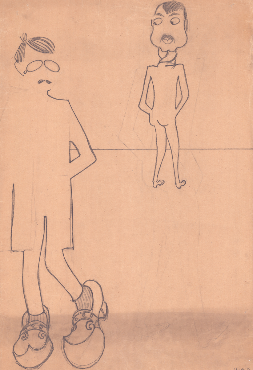 Karikatyrteckningar.