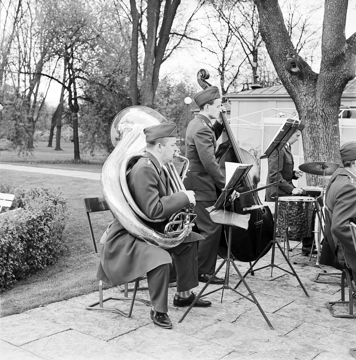 Militärmusikkåren vid Flustret, Uppsala 1965