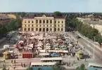 Vykort över torget i Karlstad.