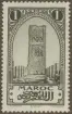 Frimärke ur Gösta Bodmans filatelistiska motivsamling, påbörjad 1950.
Frimärke från Franska Marocko, 1923. Motiv av Hassan Tornet i Rabat