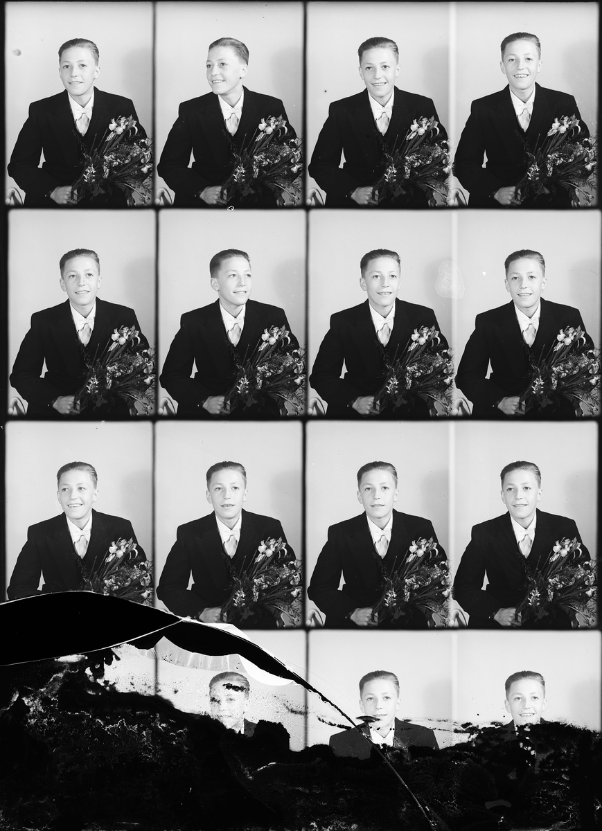 Konfirmand Johnny Jansson från Gela, Alunda socken, Uppland