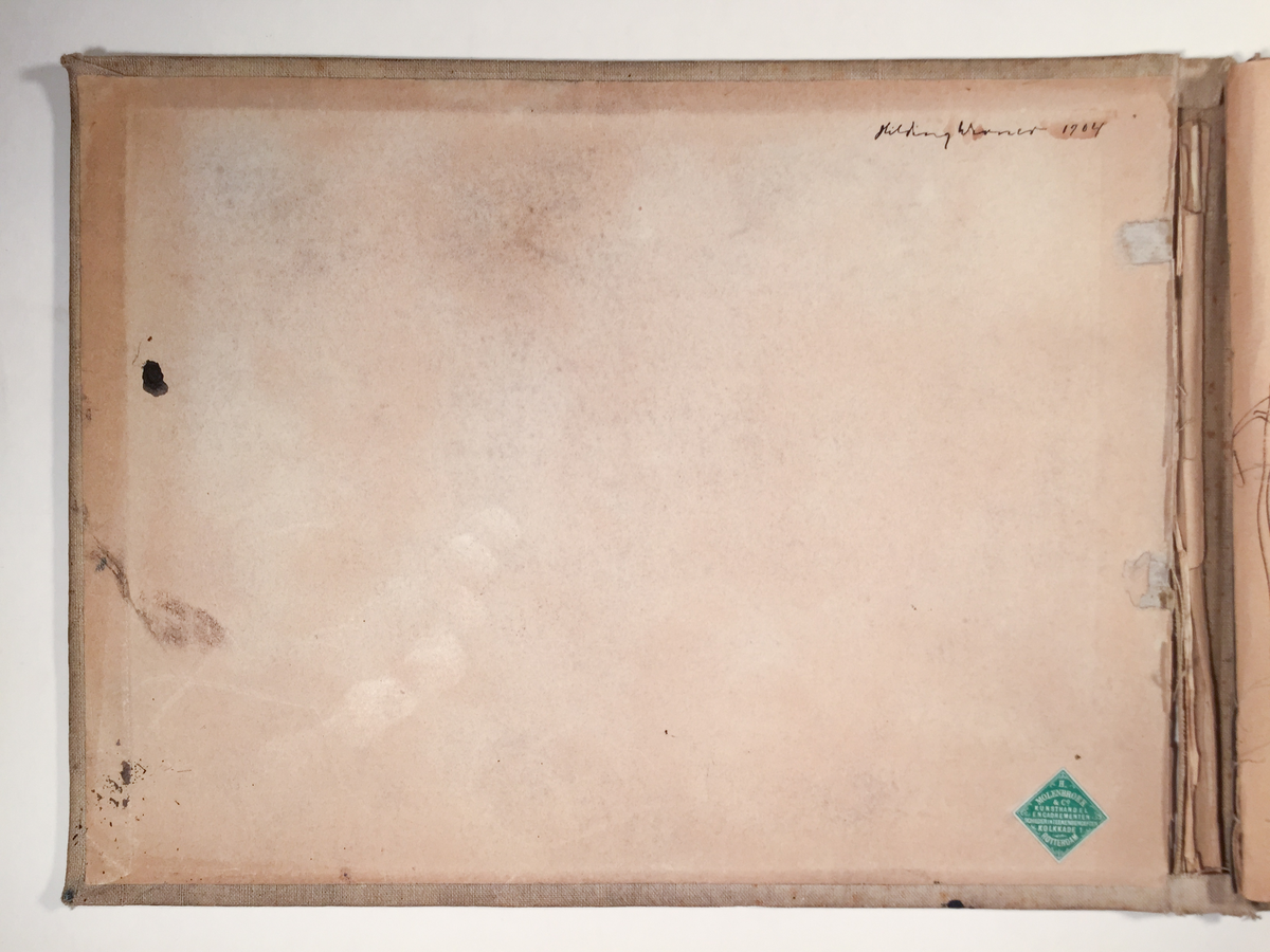 Skissboken innehåller 46 teckningar ( blad ).