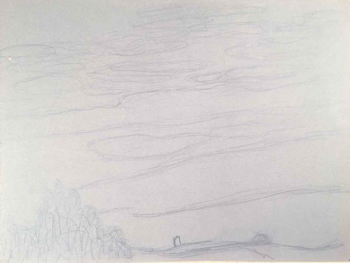 Skissboken innehåller 46 teckningar ( blad ).