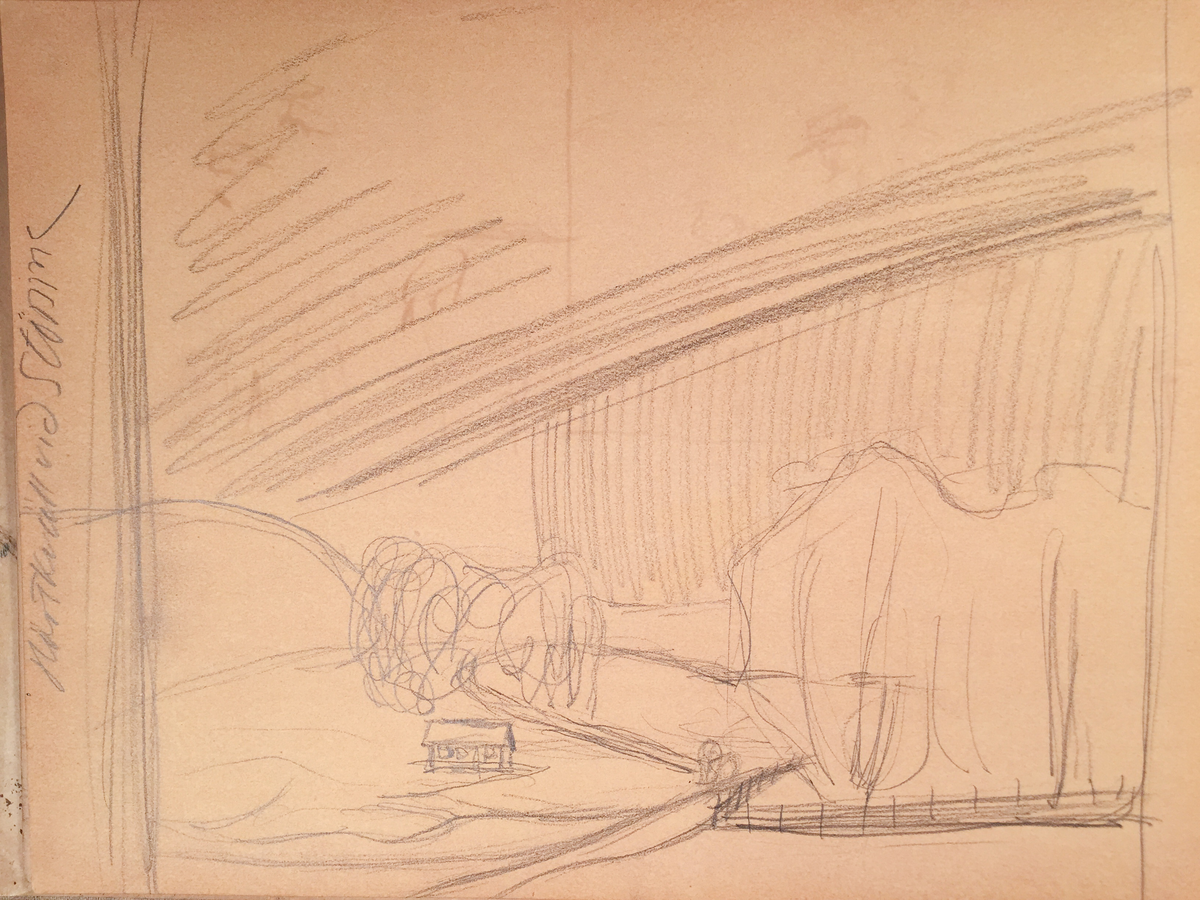 Skissboken innehåller 46 teckningar ( blad ).