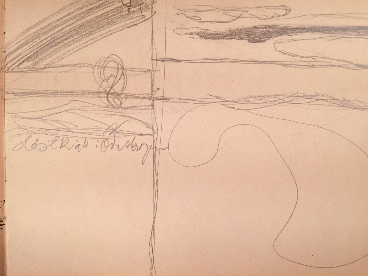 Skissboken innehåller 46 teckningar ( blad ).