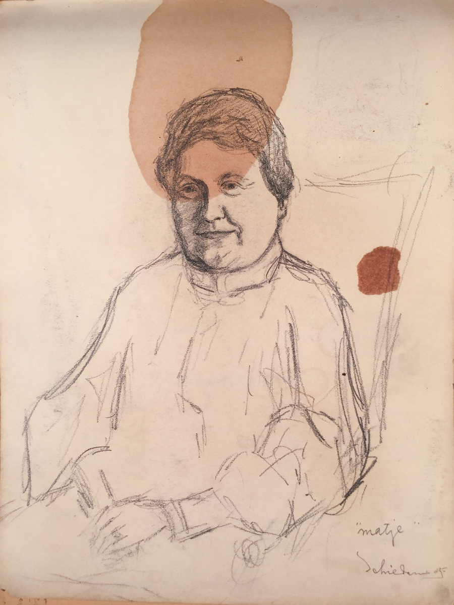 Skissboken innehåller 46 teckningar ( blad ).