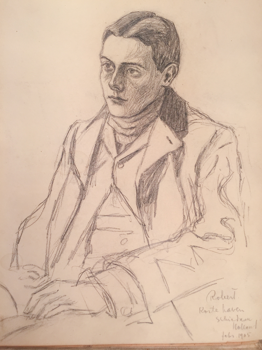 Skissboken innehåller 46 teckningar ( blad ).